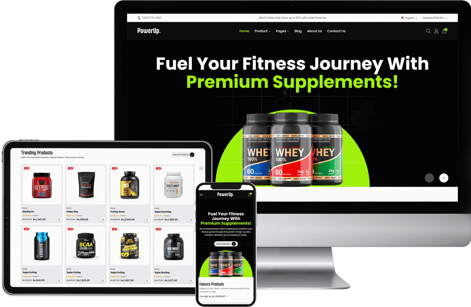 Powerup Gym Diet Shopify Theme