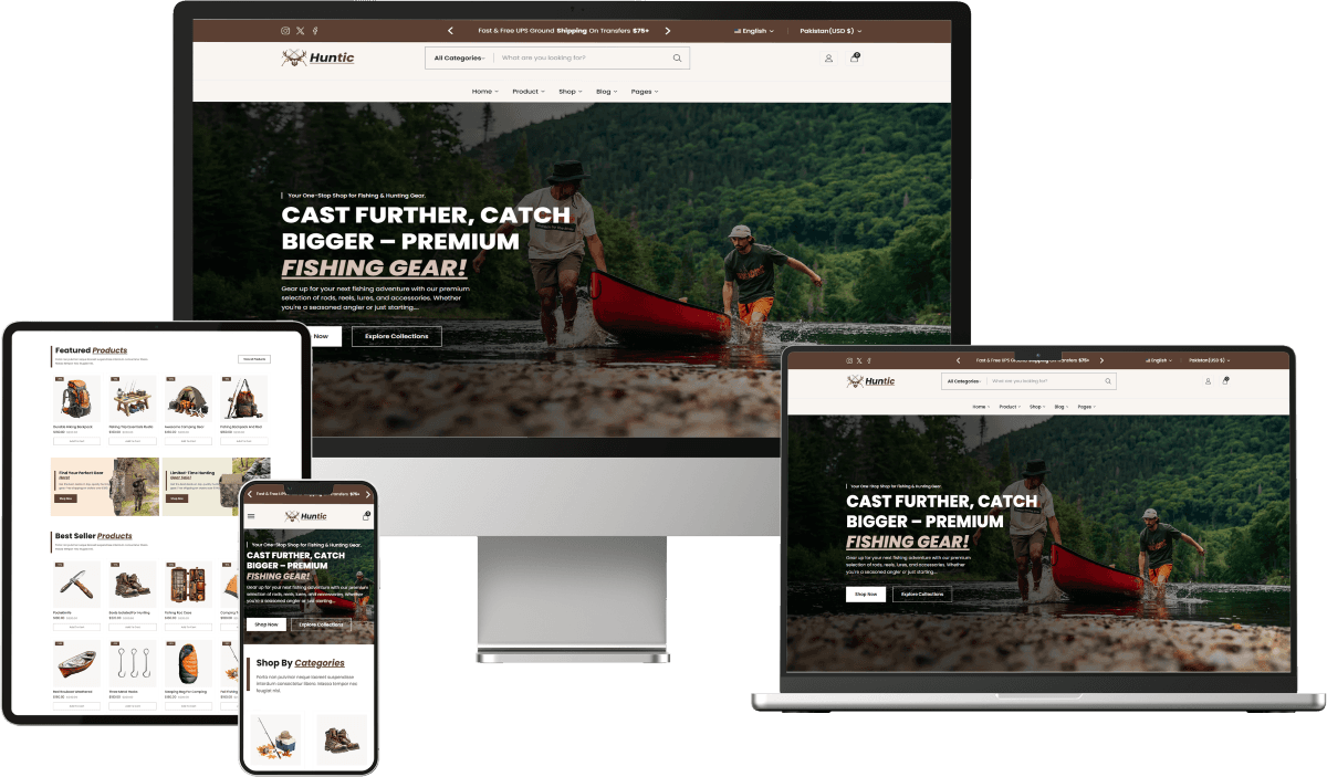 Huntic Store Shopify Theme Codester